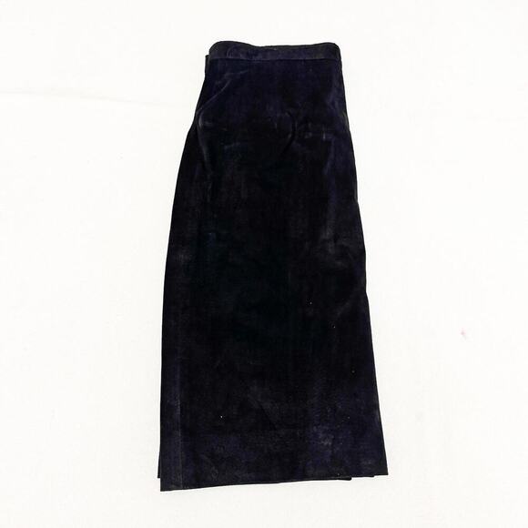 Pia Rucci Black Suede Leather Straight Pencil Skirt Back Slit Size 12 - Picture 4 of 4